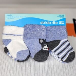 6pk Stride Rite 360 Baby Socks